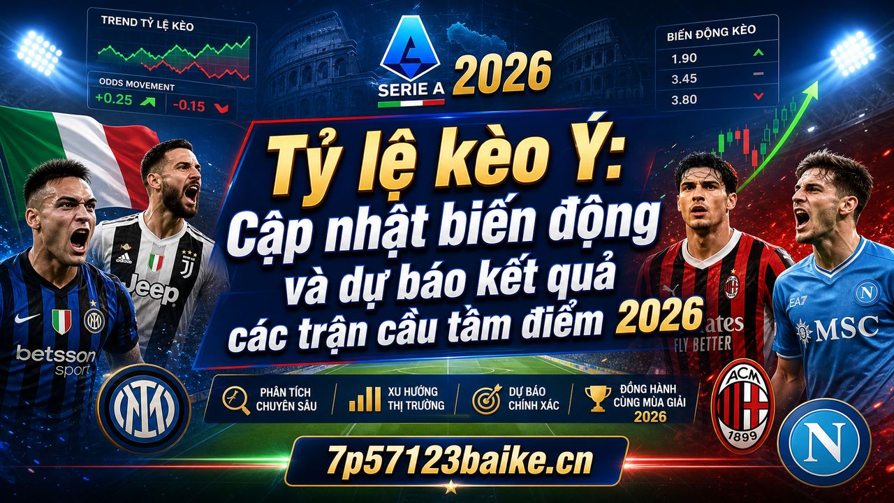 Tỷ lệ kèo Ý: Cập nhật biến động và dự báo kết quả các trận cầu tâm điểm 2026